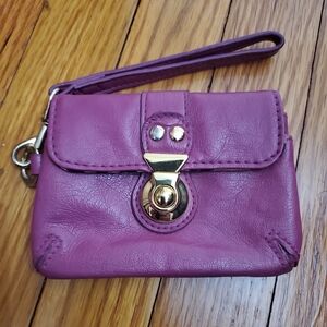 Aldo Id Cards Coin  Pink  Wristlet with Gold Accent Wallet